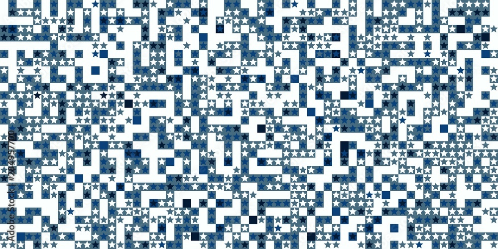 Fototapeta premium Abstract colorful canvas square geometric seamless pattern background