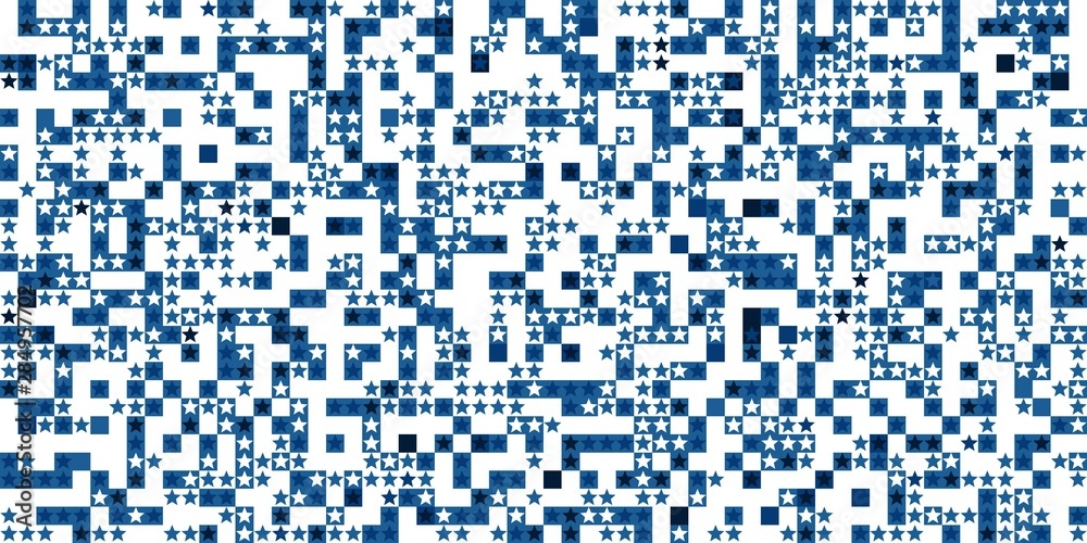 Fototapeta premium Abstract colorful canvas square geometric seamless pattern background