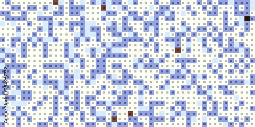 Fototapeta premium Abstract colorful canvas square geometric seamless pattern background