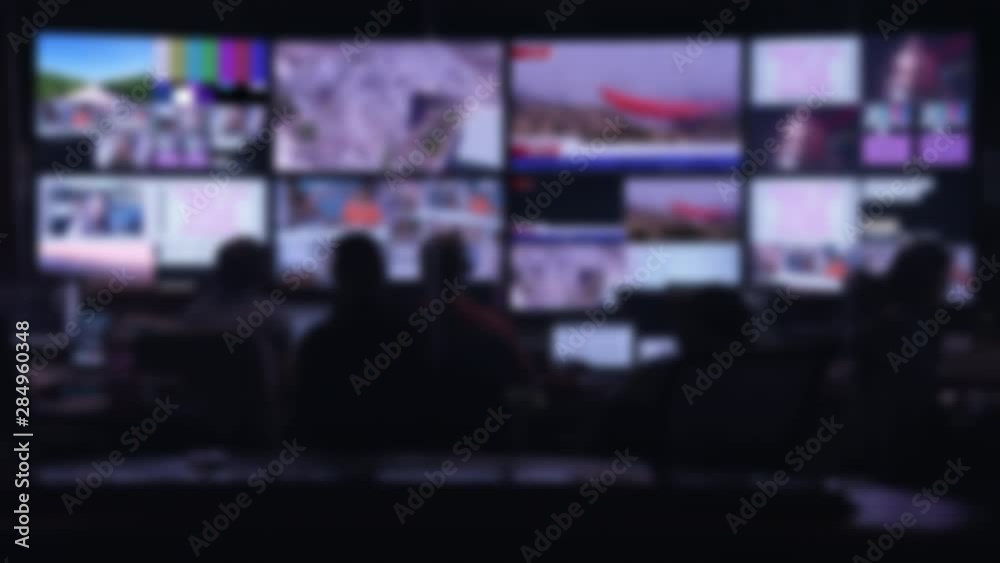 Newsroom Background Plate for News Broadcast