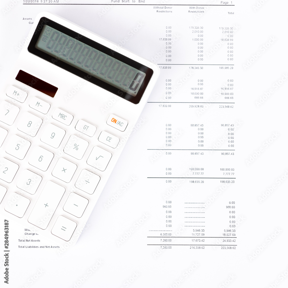 Business startup analysis summary report and using a calculator to calculate the numbers. Financial concept Business startup analysis summary report and using a calculator to calculate the numbers. Financial concept