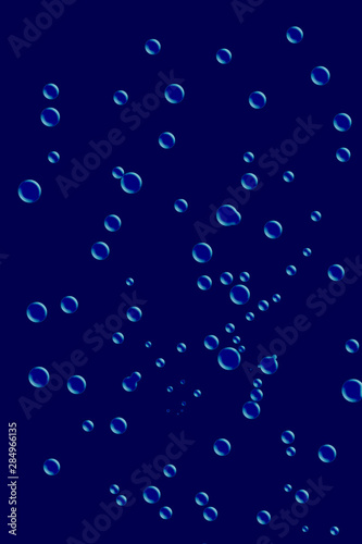 Illustration of image of water drops, carbonic acid, bubbles, etc. 水滴、炭酸、泡をイメージしたイラスト。