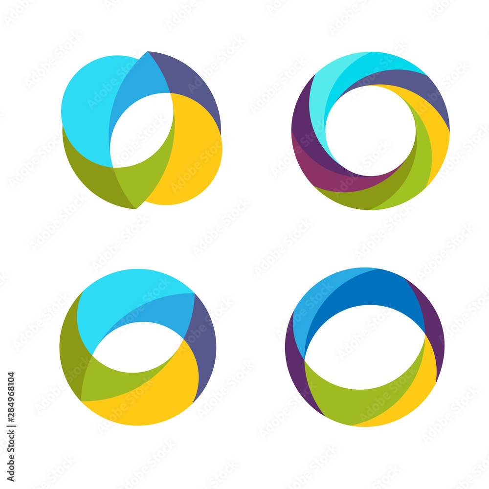 creative abstract colorful circle logo template creative abstract colorful circle logo template