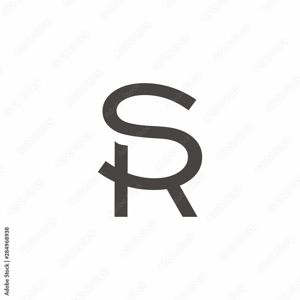 Obraz premium SR logo letter luxurious vector