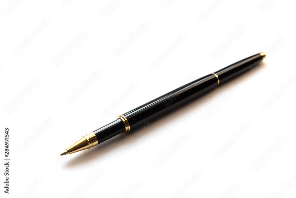 black color pen on white background. black color pen on white background.