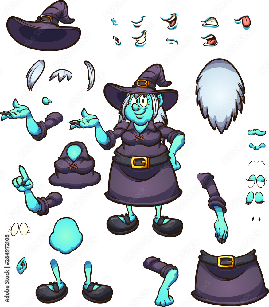 cartoon witches face