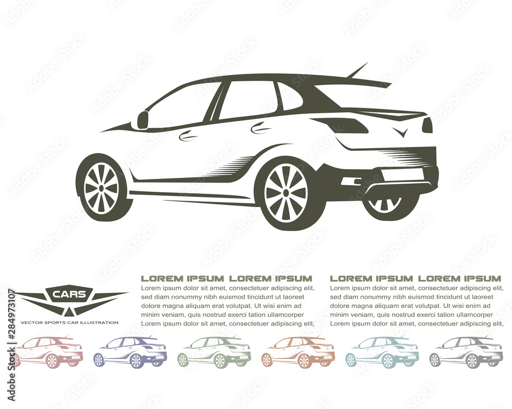 Vector illustration of sportier cross over concept