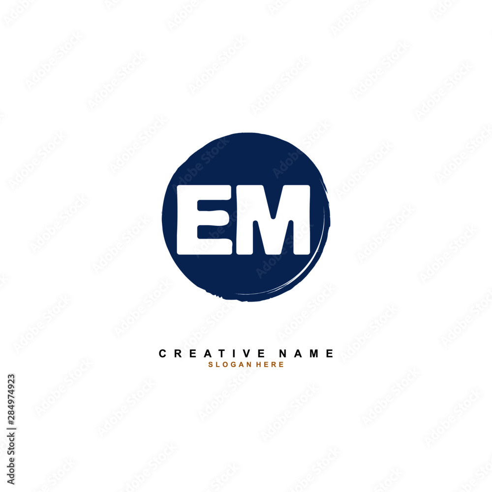 E M EM Initial logo template vector. Letter logo concept. E M EM Initial logo template vector. Letter logo concept.