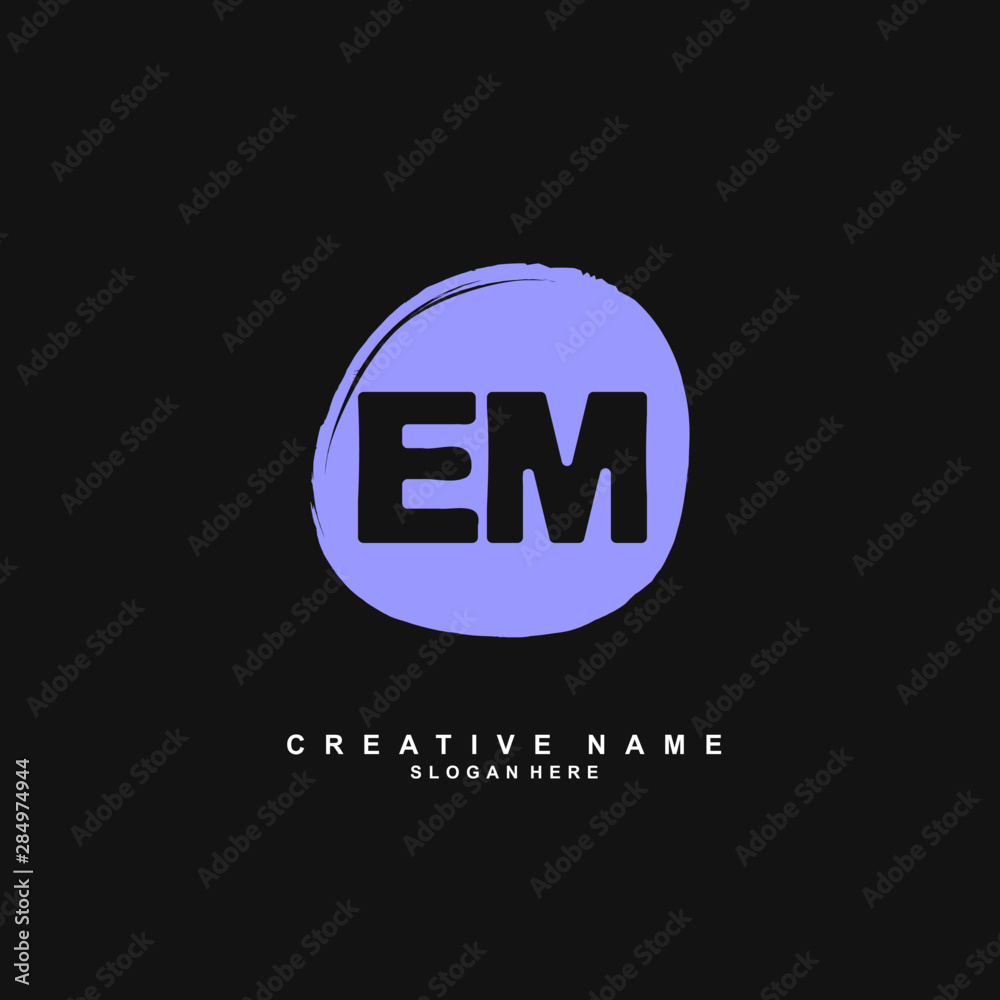 E M EM Initial logo template vector. Letter logo concept. E M EM Initial logo template vector. Letter logo concept.