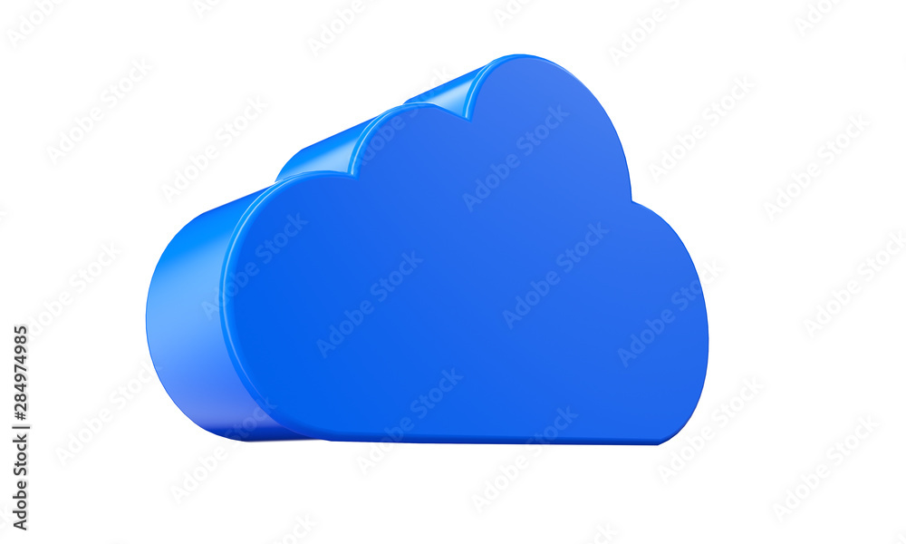 Cloud Computing Symbol Isolated. 3D rendering Cloud Computing Symbol Isolated. 3D rendering