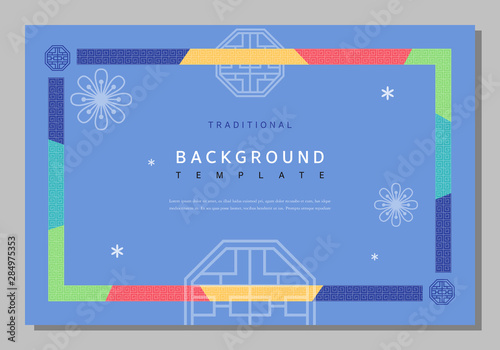 Simple Korean traditional pattern template