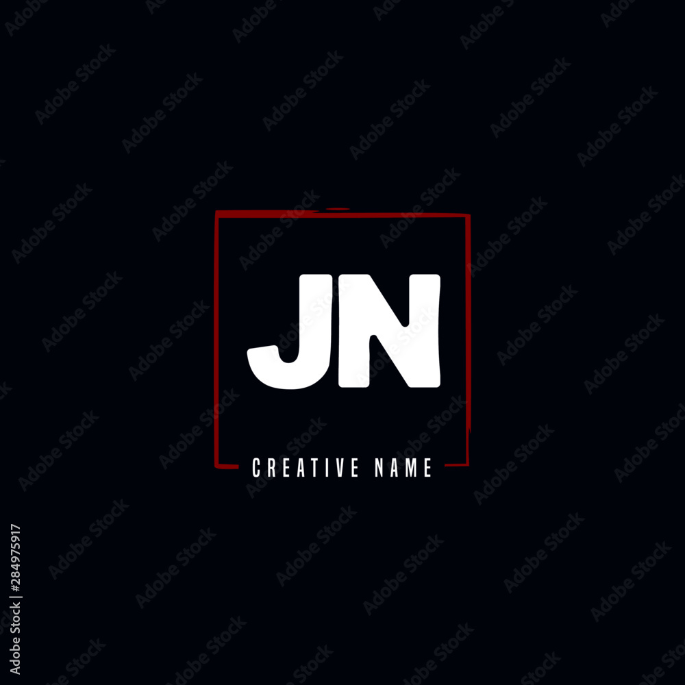 J N JN Initial logo template vector. Letter logo concept.