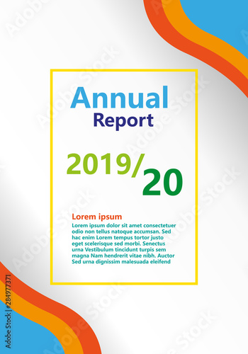 Annual report brochure. Color style version - Vector