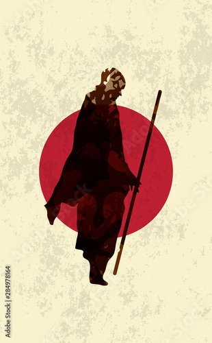 Ancient Japanese Monk Warrior, Samurai