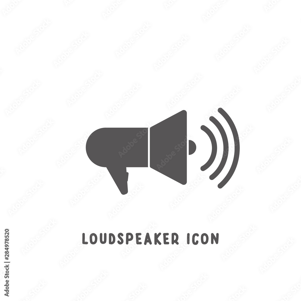 Loudspeaker icon simple flat style vector illustration. Loudspeaker icon simple flat style vector illustration.