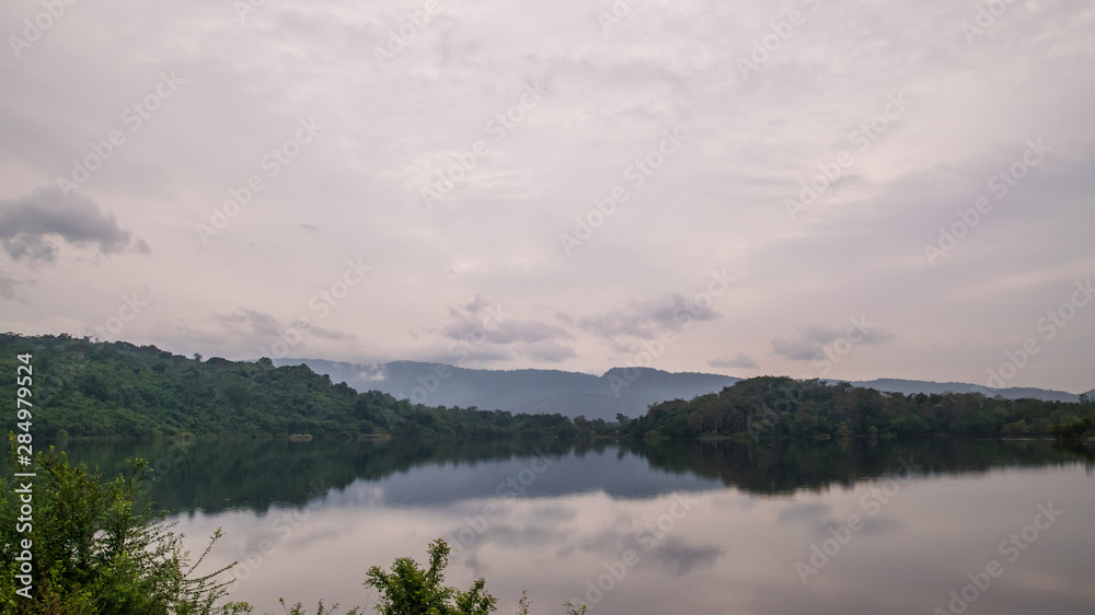 Beautiful reservoir in the morning Beautiful reservoir in the morning
