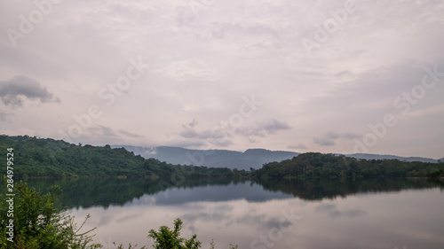  Beautiful reservoir in the morning