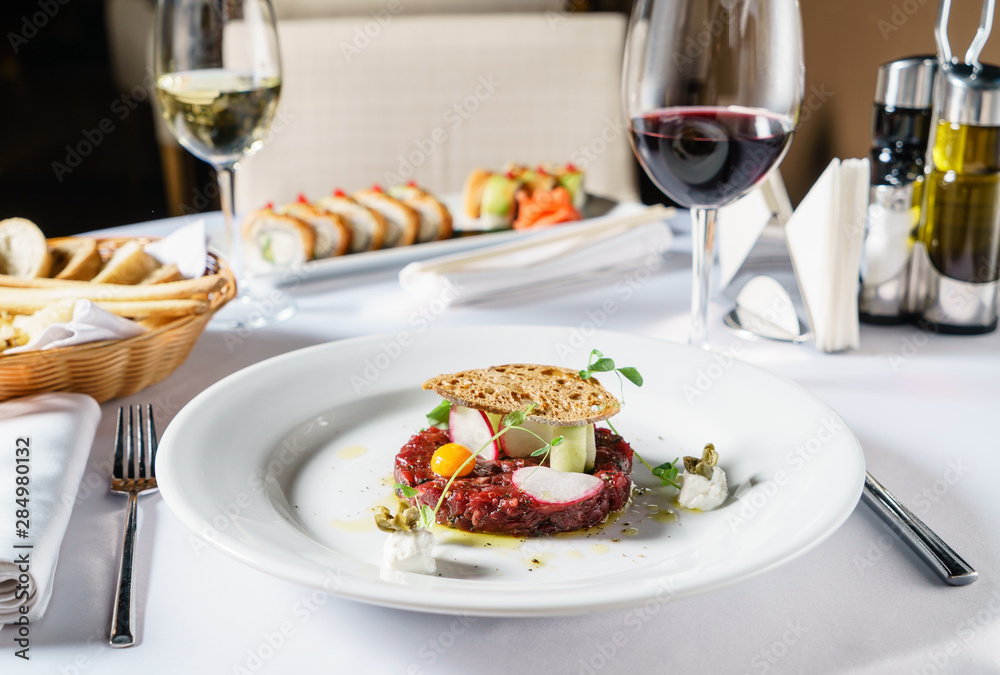 beef tartar with egg beef tartar with egg