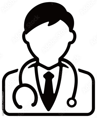 Worker avatar icon illustration (upper body) / doctor