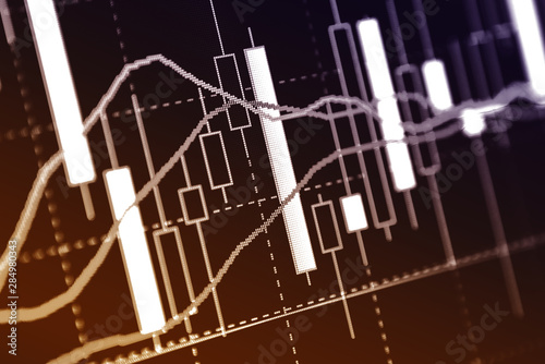 The price chart Japanese candle stick charts photo