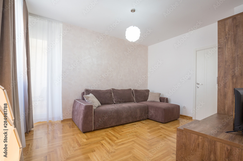 Fototapeta premium Interior of an open plan apartment, living room