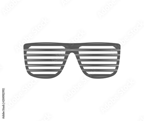 Vector flat logo. Glasses, party accessory.