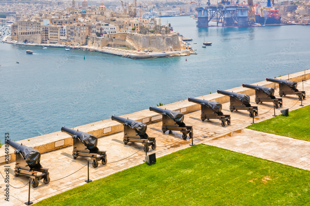 View Of Grand Harbour In Valletta, Malta , summer.