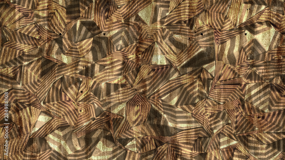 Obraz premium Abstract triangle crystal background. 3d illustration, 3d rendering.