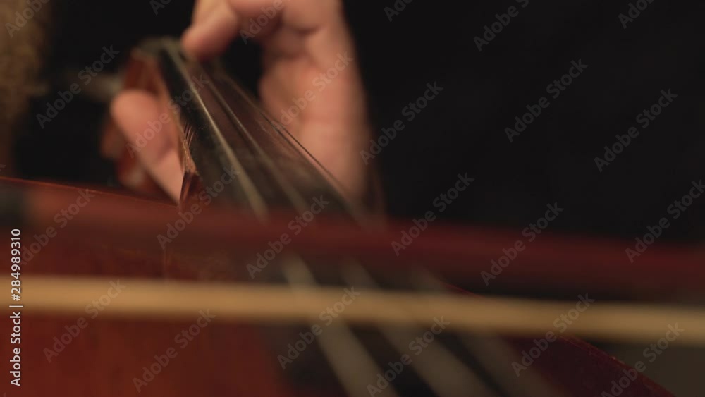 close up of cello, cello bow , cello playing and strings close up of cello, cello bow , cello playing and strings