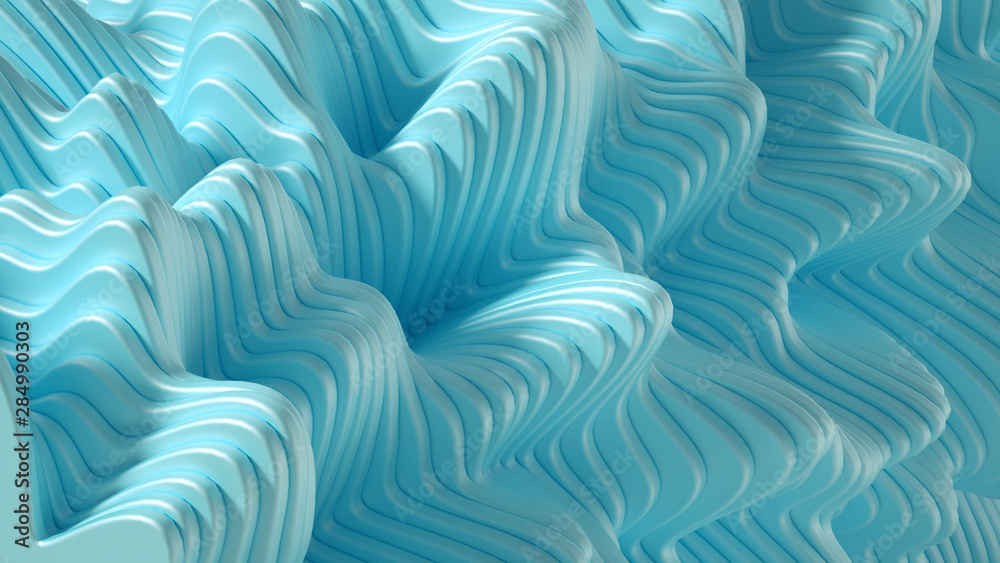 Elegant smooth wave lines background. 3d illustration, 3d rendering. Elegant smooth wave lines background. 3d illustration, 3d rendering.