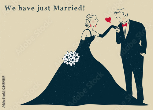 Wedding couple, Vector illustration