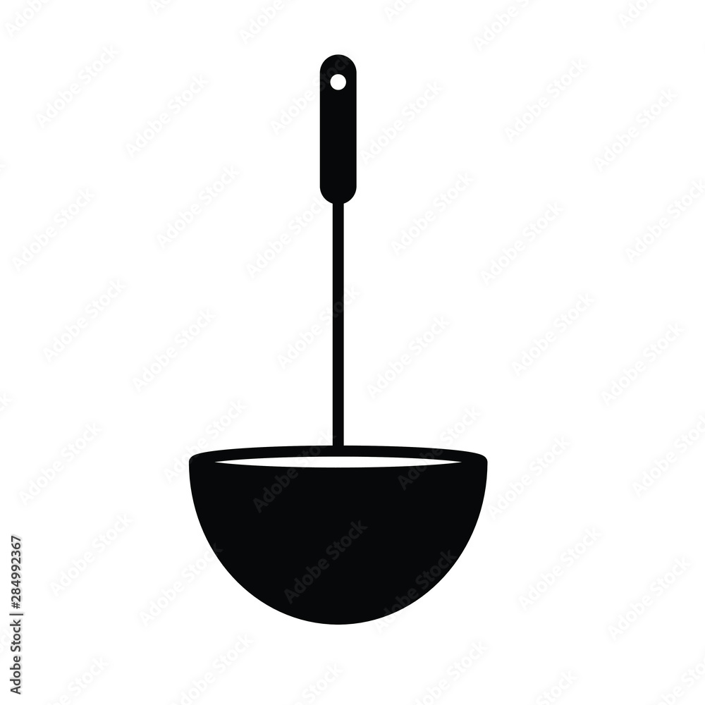 Kitchen ladle icon isolated on white background. Cooking icon. Kitchen ladle icon isolated on white background. Cooking icon.