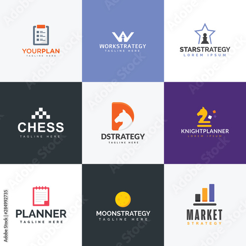 Pack of Strategy Logo Designs  photo