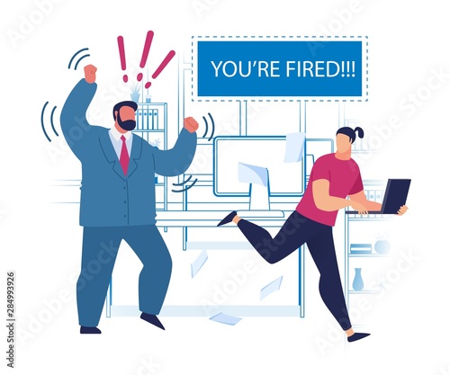 Advertising Flyer Thinking Out Loud Youre Fired. 