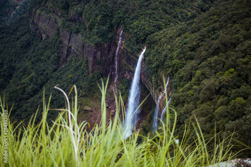 Nohkalikai Falls (Tallest Plunge Waterfall in India) in Cherrapunji, Meghalaya photo