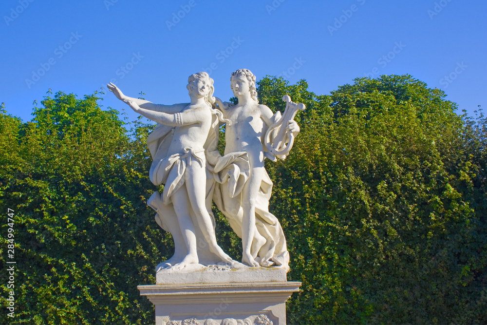 Sculptures in Belvedere Park in Vienna, Austria