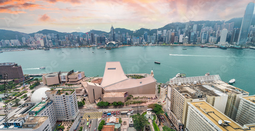 Photography Amazing aerial skyline of Hong Kong from Kowloon