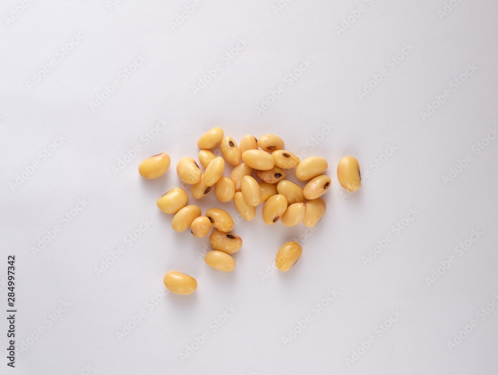 Soybean fresh on white background Soybean fresh on white background