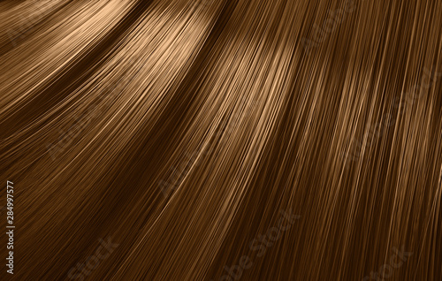Canvas Print Brown Hair Blowing Closeup