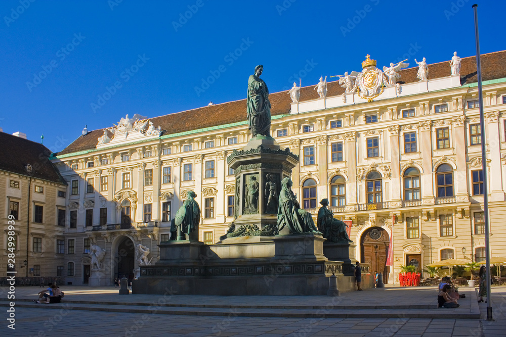 Monument to Kaiser Franz Joseph I in the courtyard of Hofburg Palace in Vienna, Austria