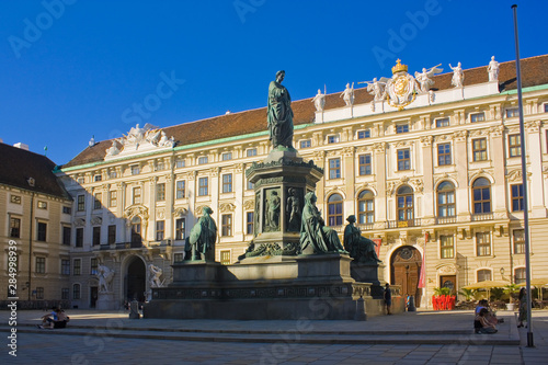 Monument to Kaiser Franz Joseph I in the courtyard of Hofburg Palace in Vienna, Austria