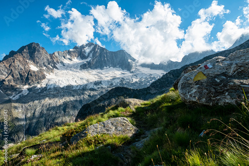 Alpine valley in the italian alps of Valtellina © Nikokvfrmoto