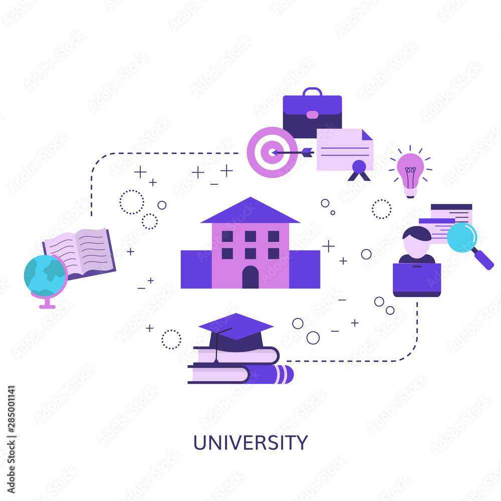 College, university, academy vector illustration College, university, academy vector illustration