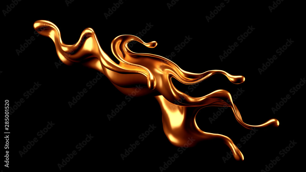Luxury elegant splash liquid gold. 3d illustration, 3d rendering. Luxury elegant splash liquid gold. 3d illustration, 3d rendering.