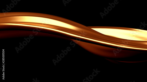 Luxury elegant splash liquid gold. 3d illustration  3d rendering.