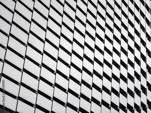 Architecture details Glass facade pattern geometric gradation Modern building background