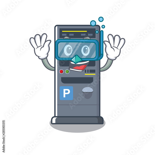 Diving parking vending machine the cartoon shape