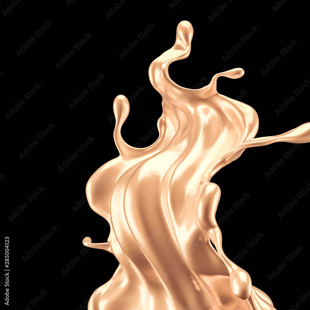 Luxury elegant splash liquid gold. 3d illustration, 3d rendering. Luxury elegant splash liquid gold. 3d illustration, 3d rendering.