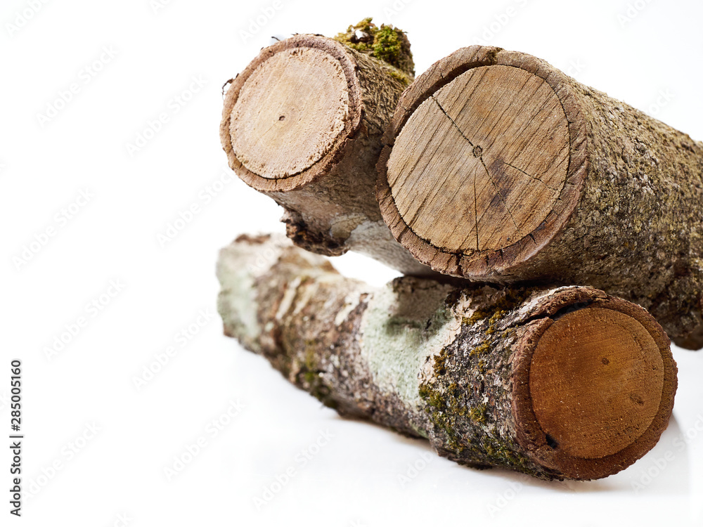 firewood on a white background firewood on a white background