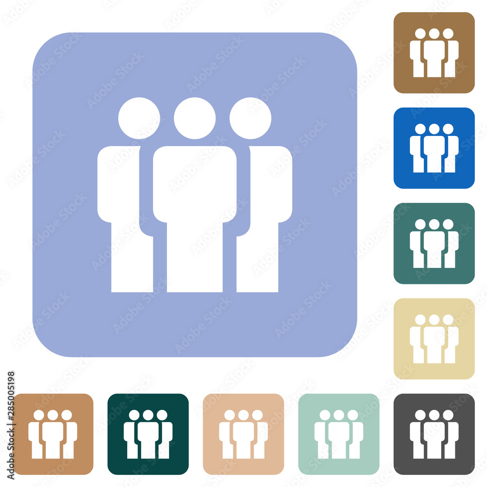 Team rounded square flat icons Team rounded square flat icons